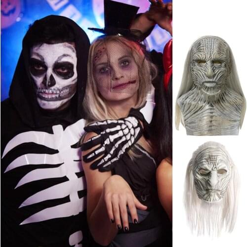 Novelty and Scary Cosplay Mask Headgear Night King Cosplay Party Dance Party Mask Toy Suitable for Halloween and Entertainment