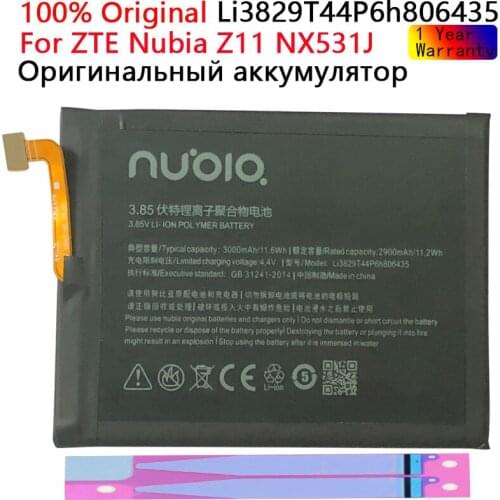 New Battery For ZTE Nubia Z11 NX531J Li3829T44P6h806435 3000mAh High Quality Replacement Rechargeable Battery+Free Tools