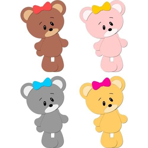 New Bear puzzle Wooden Die Scrapbooking N4 Cutting Dies Multiple Sizes Compatible With Most Die Cutting Machines