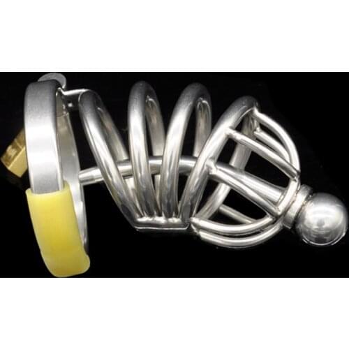 New Male Chastity Cage Device Metal Penis Sleeve Cock Ring Stainless Steel Bird Lock Adult Games BDSM Bondage Sex Toys for Men