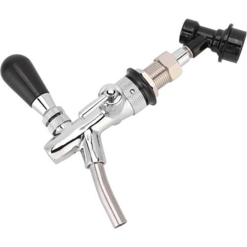 Adjustable Beer Tap Faucet Keg Beer Homebrewing Tap with Ball Lock Liquid Disconnect for Bars Hotels Restaurants Home Brew