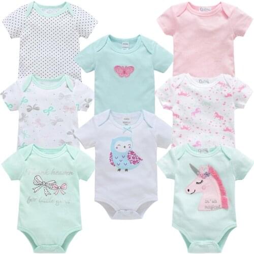 Roupas Bebe De 0-12M Newborn Baby Girls Bodysuits Infant Cotton Summer Boy Baby Cartoon Clothes Girl Toddler Crawling Clothing