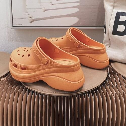 Oraqwlj platform sandals women chunky 2021 summer graden clogs Women Breathable Ankle-Wrap Sandalias Soft Bottom Beach Sandals