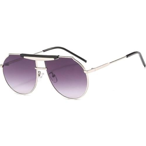 Veshion Irregular Geometric Sunglasses Metal Frame Men Women Personality Sunglasses UV400