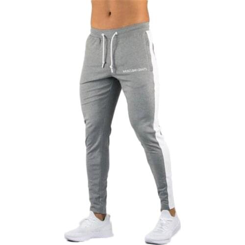 Gym training pants 2021 jogger jogging sweatpants mens fashion embroidery running jogging pants cotton summer fitness clothing