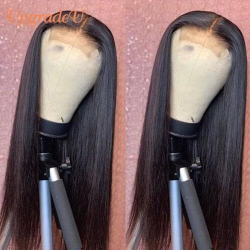 UpgradeU Straight Closure Wig Lace Human Hair Wigs 150 Density Malaysian Lace Closure Human Hair Wigs Remy 4x4 Lace Frontal Wig