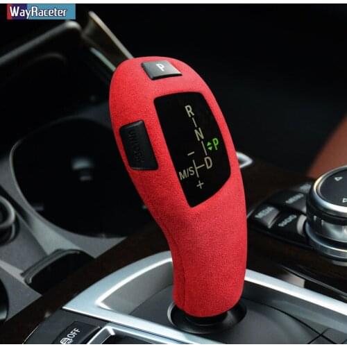 Ultrasuede Suede Wrapping Gear Shift Knob ABS Trim Cover Decoration For BMW F20 F22 F30 F34 F32 F36 F10 F07 F06 F25 F26 F15 F16