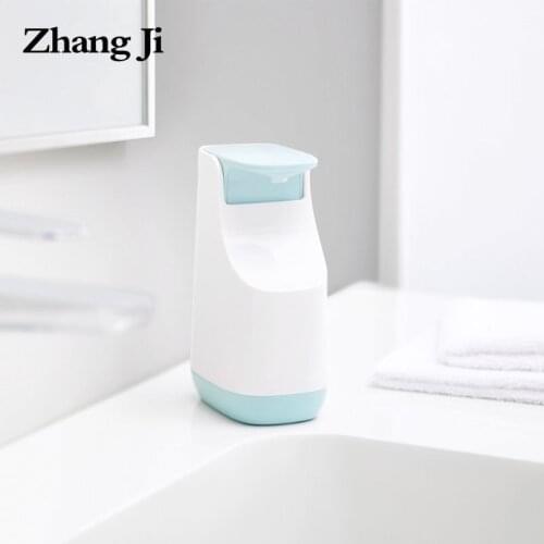 ZhangJi 350ml ABS Compact Soap Dispenser Push type Non-Slip Base Handy Non-Drip Bathroom Kitchen Space-Saving Liquid Soap Pump