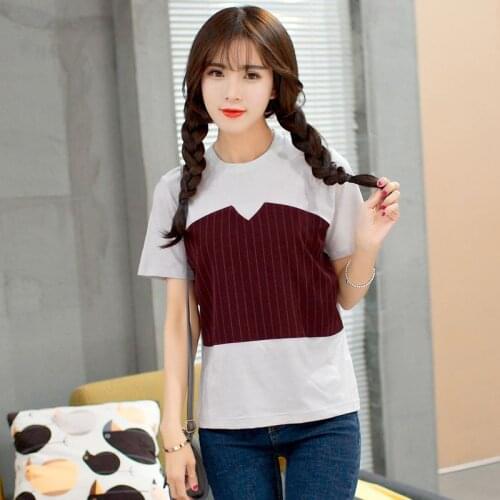 2020 Women Short Sleeve Shirt Red Top Garment