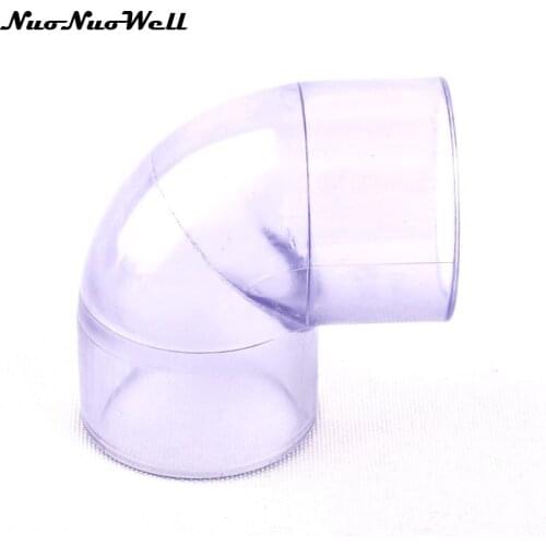1pcs NuoNuoWell Transparent UPVC 32mm Hose 90 Degree Equal Elbow Connector for Garden Micro Irrigation Watering Pipe/Tube Parts