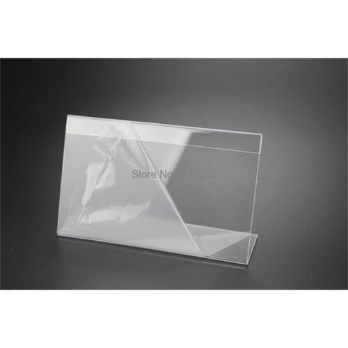 10*15CM 50 pcs Acrylic L sign holder deskto table tablet stands price card tag name card stand price talker label holder