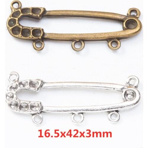 15 pieces of retro metal zinc alloy pin pendants DIY handmade jewelry necklace making 8345