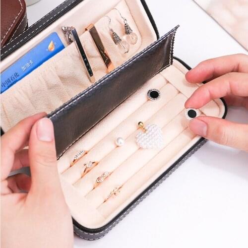 2020 Gift jewelry watch cufflinks storage pu leather box zippered sport travel portacle outdoor bag fashion cute multifunctional