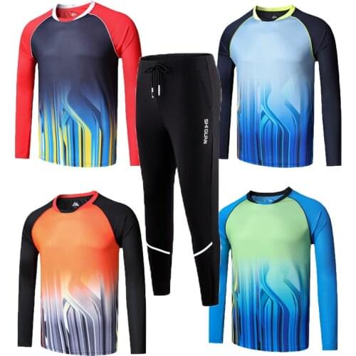 2021 Quickly-dry tennis Long-sleeve T-shirts Men Women,Shirt pants Badminton ,Table Tennis Jersey Male,Runnig Sports Shirt