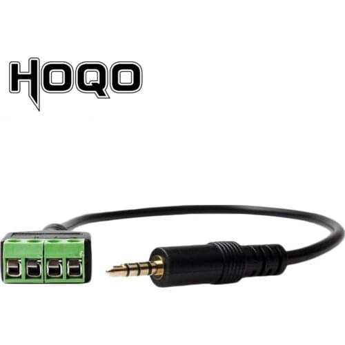 4 pole 3.5mm jack Male to 4 Pin Screw Connector audio 3.5 mm jack to Screw Terminal Plug adapter cable