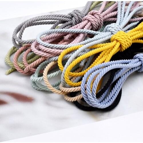 5 meters Colorful High-Quality Round Elastic Rope Threaded Rubber Band Handmade DIY Bracelet Head Rope Clothing Materials