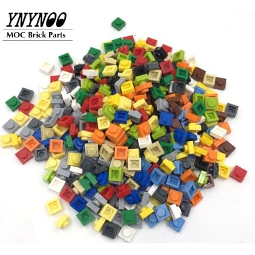 550Pcs/lot Plate 1x1 Building Block MOC Parts DIY LOGO Pixel Art QR Code Brick Toy 80 Different Colors Compatible with 3024 Part