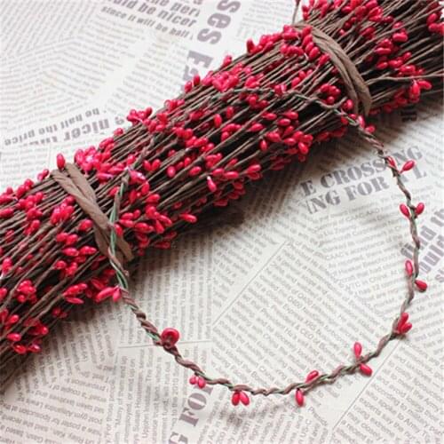 60pcs 40cm Artificial Wreath Vine Rattan DIY Stamens Wreath Fake flowers Handicraft for Wedding Party Decorations