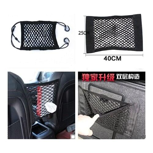 Car-Styling Trunk Seat Storage Net Pocket Bag For Subaru Forester Outback Legacy Impreza XV BRZ