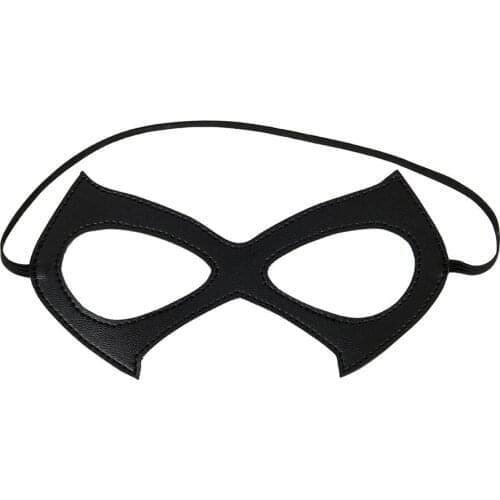 Black Red Leather Eye Mask man women Cosplay Sexy Eye Mask Eyewear Halloween Cosplay Accessories