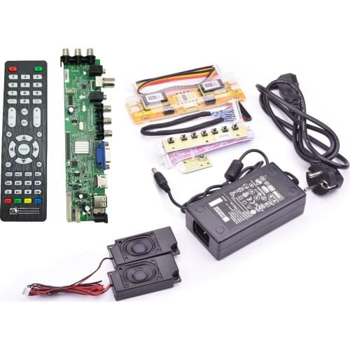 D3663lua a81 dvb t2 DVB-C DVB-T/T2 Universal LCD LED TV Controller Driver Board full kit for 17"19"21.5"screen