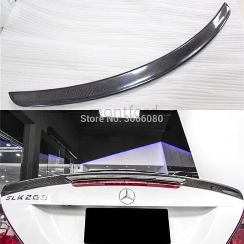 For Benz R172 SLK Class Convertible 2 Door 2012 2013 High Quality Carbon Fiber Rear Trunk Wing Lip Rear Spoiler Wing Auto Part