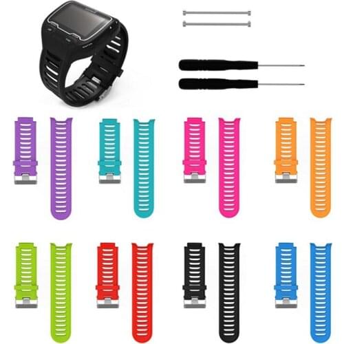 Essidi Waterproof Breathable Silicone Watch Strap Replacement For Garmin Forerunner 910XT Bracelet Band Pins Tool Kit