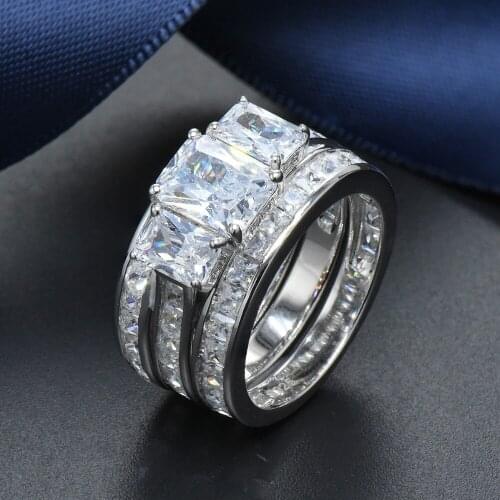 HUTANG GEMS & JEWELRY Rings With Cubic Zirkonia For Women