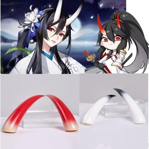 Game Yin and Yang Division Hand Tour Cosplay Girl Red Shadow Devil Sabre Horns Head Clip Headwear Hairwear cosplay Accessories