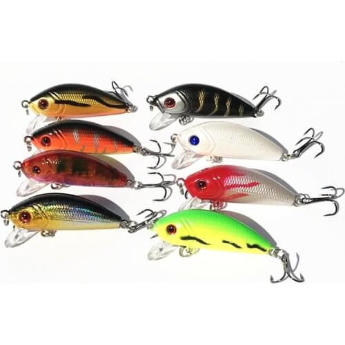 1Pieces Opesize Charm Minnow Sea Fishing Artificial Rigid Feed Hook Fighting 4.2 cm 3.7g Laser Lures