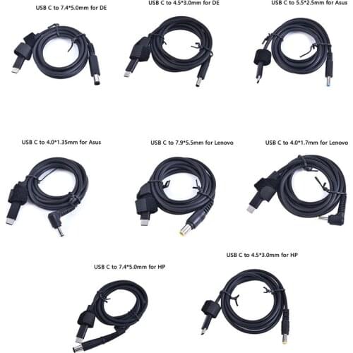 Type-c To PD Fast Charging Cable 4.0x1.35/7.9x5.5/4.0x1.7/5.5x2.5/4.5x3.0mm PD Trigger Adapter Line Cord for H-P/Le-novo