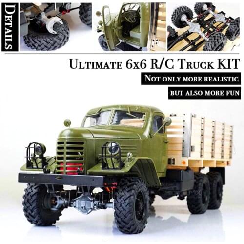 Kingkong 1/12 Scale CA30/ZISL-151 6x6 Soviet Truck with Metal Chassis KIT Set RC Climbing Car
