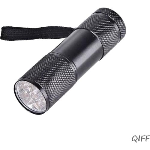 9W UV Resin Curing Lamp Light 9 LED 395nm UV Blacklight Flashlights Jewelry Tool