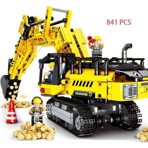 Diy LegoINGlys Technic Series Moc Large Excavator Kits Model Set City Educational Toys For Children Gifts Building Blocks Bricks