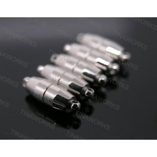 FREE SHIPPING 30 Sets Strong Silver Tone Bullet Shaped Brass Jewelry Magnetic Lobster Clasp 18mm*6mm