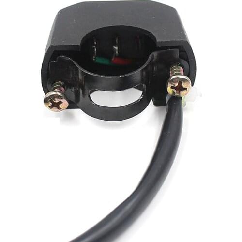 Motorcycle ATV 7/8inch 22mm Handlebar Mount On Off Kill Switch 2 Wires - Black Body