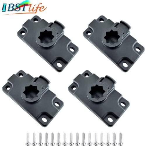 4X Inflatable Kayak Rod Holder Mount Base Boat Marine Sea Canoe Support Holder Pole Rack Fishing Tackle Accessories With Screws