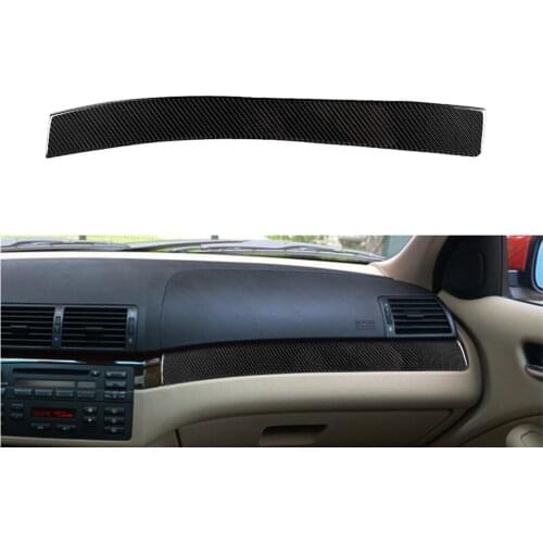 Genuine Carbon Fiber Car Front Dashboard Passager Side Frame Cover Stickers For BMW E46 323i 328i 330i 325i 1998-2005
