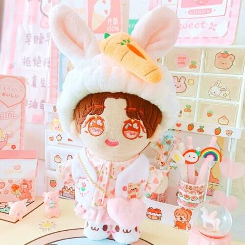 20cm NEW Replaceable clothes Doll Carrot Vest pants Headband Satchel Sean Xiao Clothes Childrens Christmas toys gifts