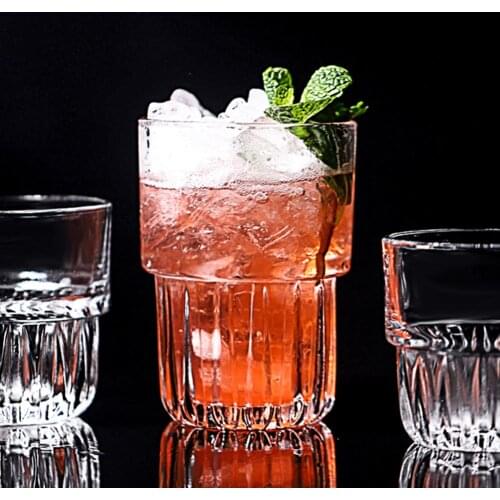 160/250/330ml Single Layer Glass Cup Glass Cup Coffee Mug KTV Bar Beer Glass Whiskey Glass Cocktail Glass Coffee Mug Drinkware