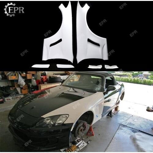 FRP Front Fender For Honda ASM S2000 IS Design Glass Fiber Front Fender 6 Pcs Body Kit Tuning Trim For S2000 Racing Part