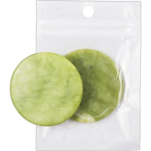 Round Jade Stone False Eyelash Extension Glue Adhesive Pallet Pad Holder for Eyelashes Extensions Glue Makeup Tool