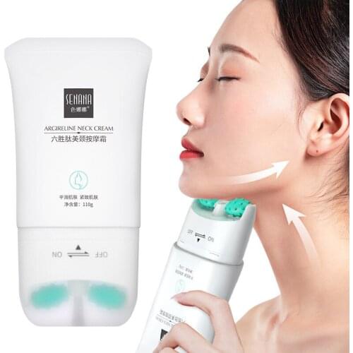 Six Peptides Lifting Firming Roll Wheel Neck Cream V-shaped Massage Body Cream Hyaluronic acid Moisturizing Anti-Wrinkle Skin