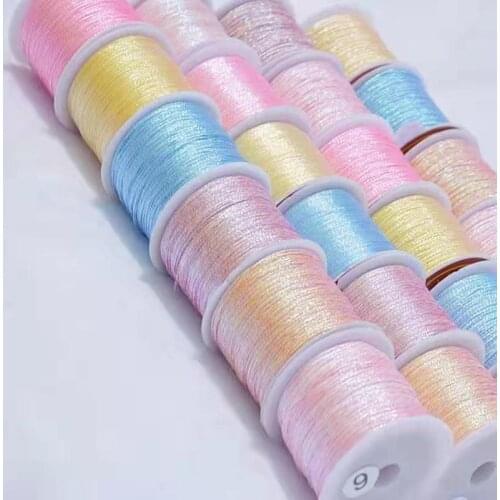 10roll 0.2/0.4/0.6/0.8/1.0mm Gold Silver Silk Thread Symphony Nylon Threads Cord Diy Tassel Beaded Wire Jewelry Making Wholesale