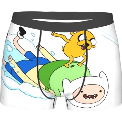 Adventure Time Finn Jake TV BMO Underpants Breathbale Panties Man Underwear Sexy Shorts Boxer Briefs