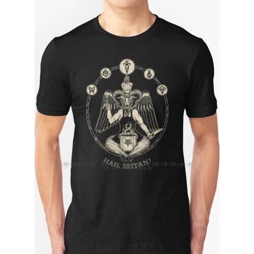 Vegan Chef Baphomet : Hail Seitan! T Shirt 100% Pure Cotton Chef Baphomet Hail Seitan Hail Satan Vegan Chef Vegan Metalhead