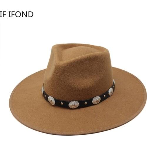 Womens Felt Cap Mens Jazz Fedoras Winter Hat ashion 2021 New Retro Church Godfather Sombrero Caps