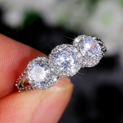 CAOSHI Shiny AAA CZ Women Engagement Rings Sliver Color Exquisite Design Timeless Jewelry Good-quality Accessories for Wedding