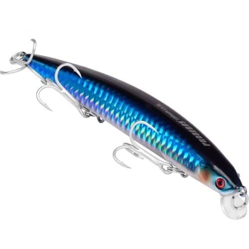 1pcs Laser Minnow Hard Baits 13.5g 12.5cm ABS Plastic Aritificial Hard Wobbler Crankbait with 3 Fishing Hooks Carp Fishing Tools