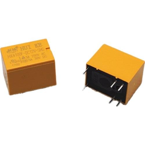 100PCS HK4100F-DC12V-SHG 12V relay 3A 250VAC 6PIN HUIKE HK4100F DC12V SHG Free shipping